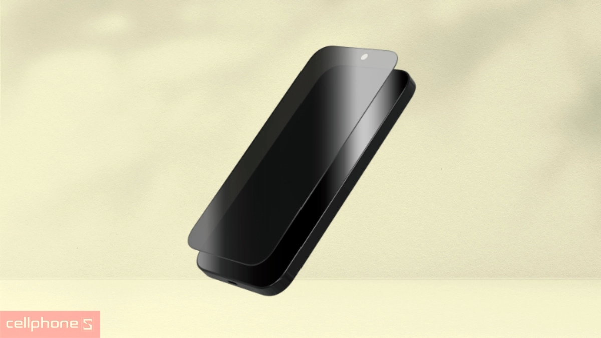 Khả năng hạn chế dấu vân tay và bụi bẩn của kính cường lực iPhone 17 Pro ZAGG chống nhìn trộm full