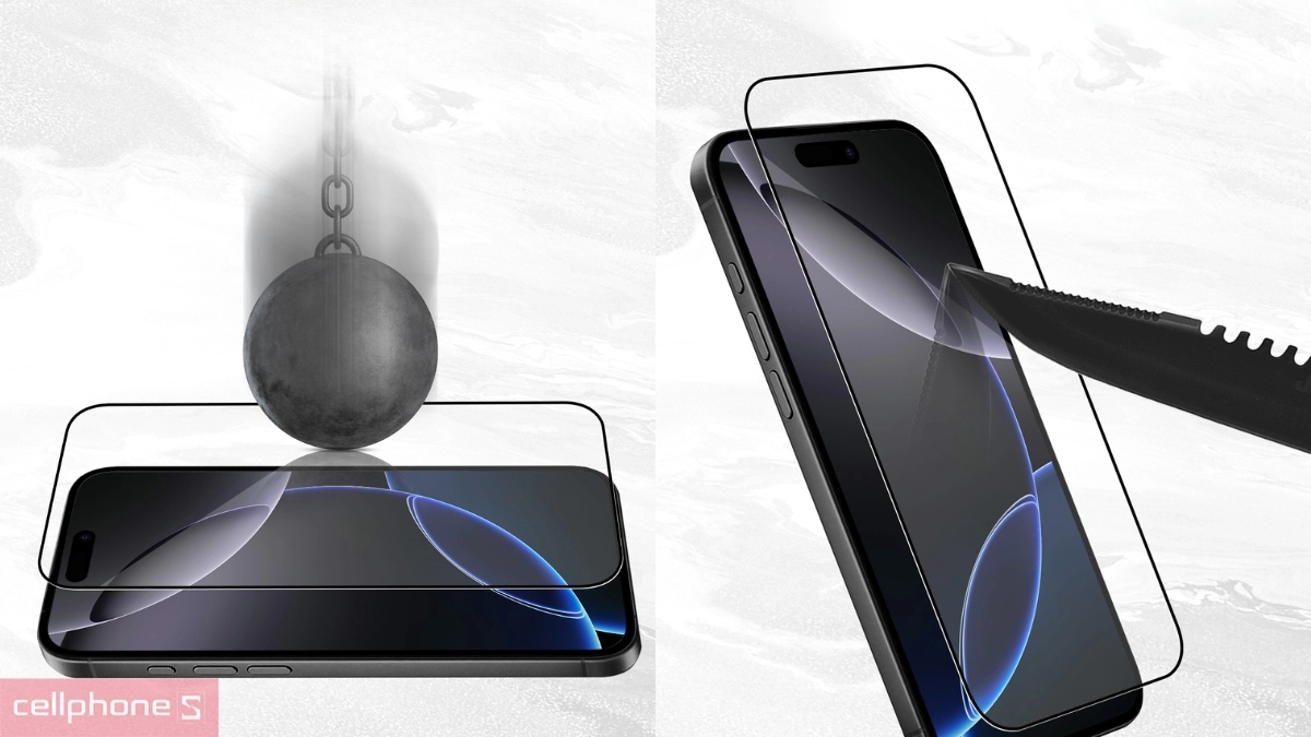 Khả năng bảo vệ của kính cường lực iPhone 17 Zeelot Solidsleek Ultra HD Full