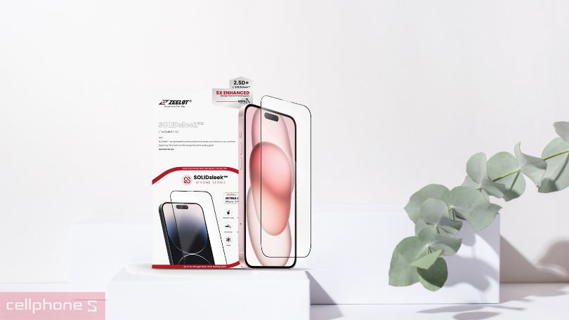 Dán cường lực iPhone 15 Plus Zeelot Solidsleek