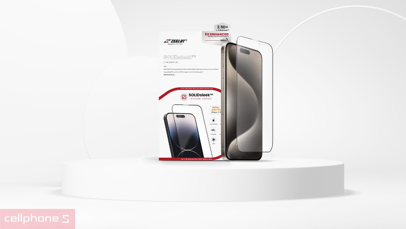 Dán cường lực iPhone 15 Pro Zeelot Solidleek Matte nhám