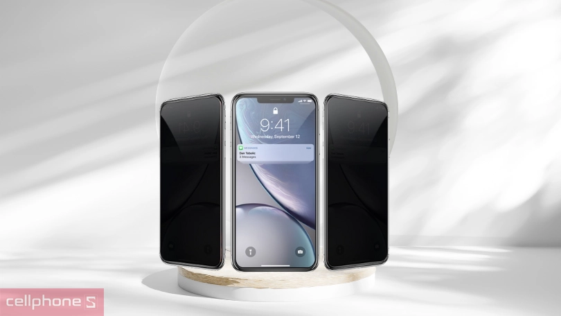 Kính cường lực chống nhìn trộm iPhone 11 Pro Max Mipow Premium Privacy - Chăm sóc màn hình hiệu quả