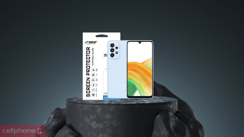 Kính cường lực Samsung Galaxy A33 Zeelot full viền bảo vệ tốt nhờ độ cứng cao hơn 5 lần
