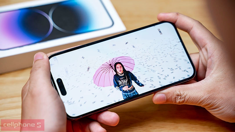 Kính cường lực iPhone 14 Pro Max Hoda có khung trợ dán