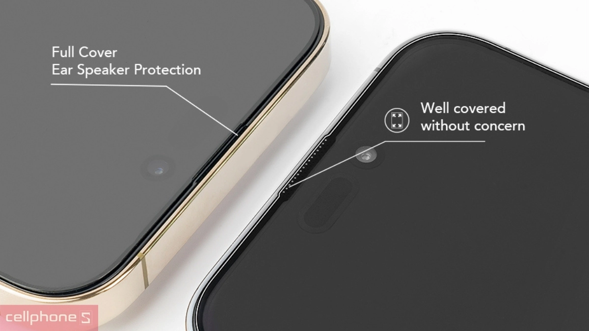 Thiết kế ôm sát màn kính cường lực iPhone 17 Pro Max Hoda chống nhìn trộm Hoda full