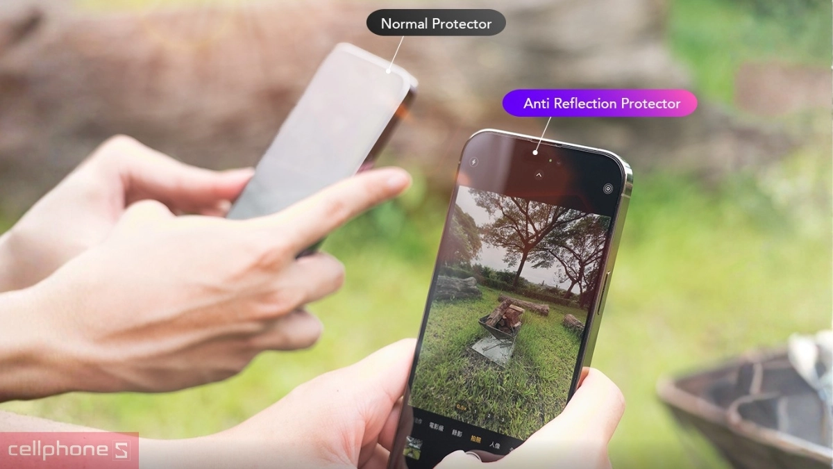 Ngăn bám vân tay kính cường lực iPhone 17 Pro Max Hoda Matte chống nhìn trộm Hoda Full