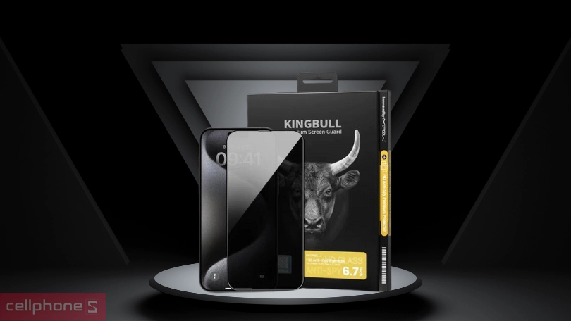 Dán cường lực iPhone 15 Plus Mipow Premium Privacy chống nhìn trộm - Bảo mật thông tin tối ưu