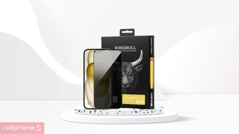 Dán cường lực iPhone 15 Plus Mipow Premium Privacy chống nhìn trộm - Bảo mật thông tin tối ưu