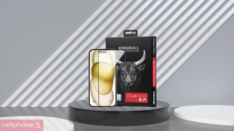 Dán cường lực iPhone 15 Mipow Premium chống va đập Full cao cấp