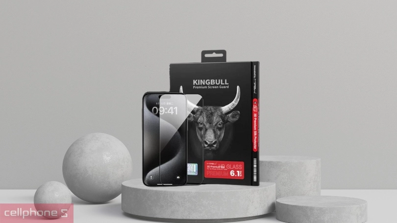 Dán cường lực iPhone 15 Mipow Premium chống va đập Full cao cấp