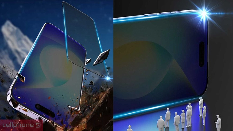 Apple iPhone 15 Pro Max dán chống va đập Mipow Premium