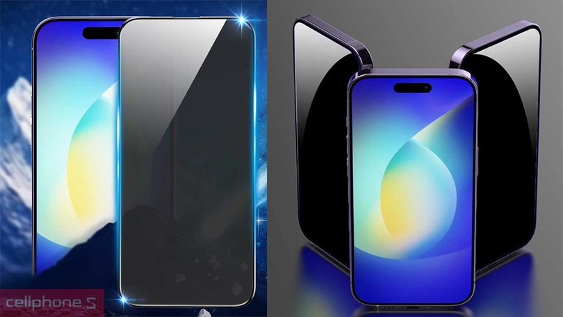 Dán cường lực iPhone 15 Pro Max Mipow Privacy chống nhìn trộm - Bảo vệ tối ưu