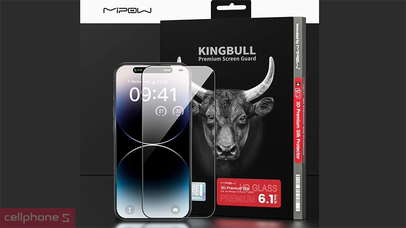 Dán cường lực iPhone 15 Pro Mipow Premium – Bảo vệ tối ưu cho “táo cưng” của bạn
