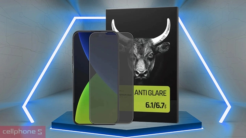 Kính cường lực nhám chống va đập iPhone 14 Pro Max Mipow Premium Matte