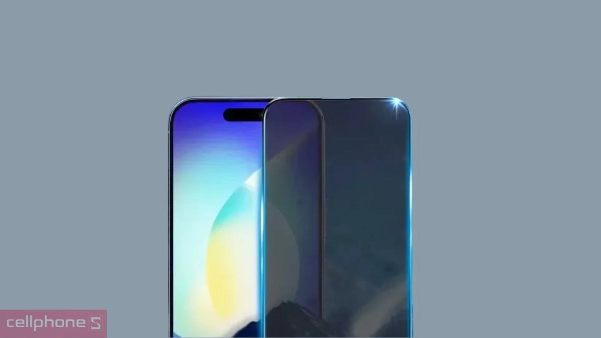 Thiết kế vát cong viền tinh tế kính cường lực iPhone 16 15 Mipow vân tay Premium Full DRS