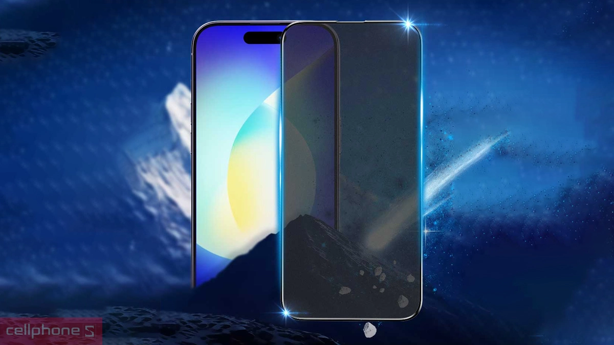 Chịu lực tốt kính cường lực iPhone 16 Pro Max Mipow chống vân tay Premium Full DRS