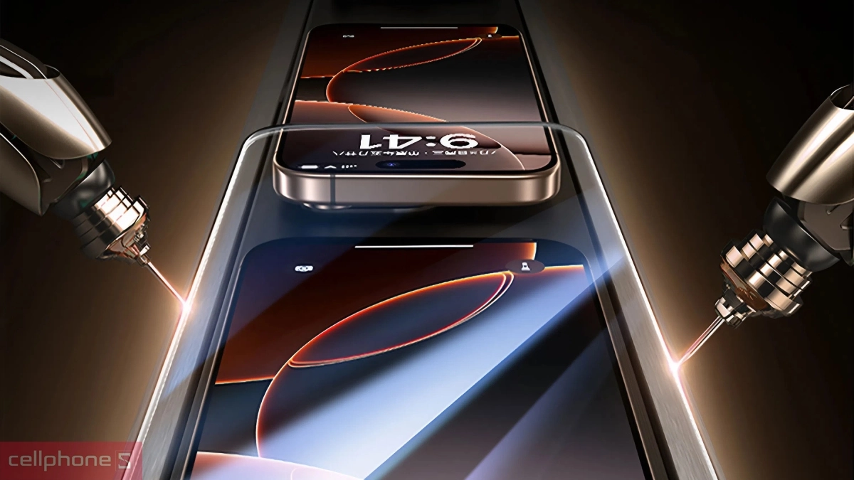 Trong suốt, hạn chế bám vân tay kính cường lực iPhone 16 Pro Max Mipow Ultra Protector full DRS