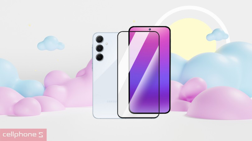 Dán cường lực Samsung Galaxy A55 Mocoll Full: độ cứng đáng tin cậy, chạm mượt mà