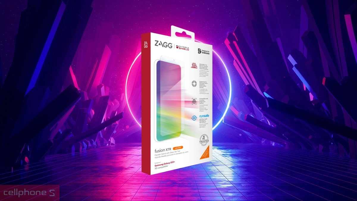 Kính cường lực Samsung Galaxy S22 Plus Invisibleshield Fusion XTR không viền - Công nghệ tân tiến cho trải nghiệm tối ưu