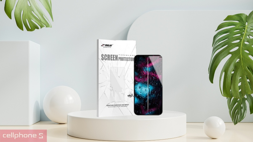 Kính cường lực iPhone 12 Pro Max Zeelot Full không viền có lưới loa