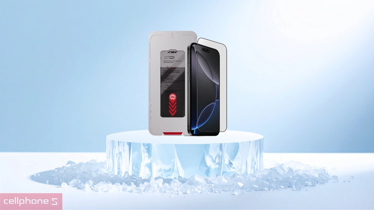 Kính cường lực iPhone 17 Zeelot Solidsleek chống nhìn trộm full bảo mật cao, cứng cáp