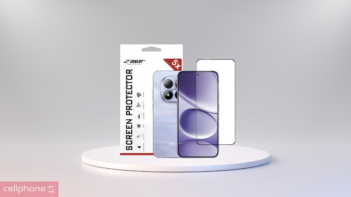 Khả năng kháng lực của kính cường lực Xiaomi Redmi Note 15 Pro Zeelot Solidsleek full viền