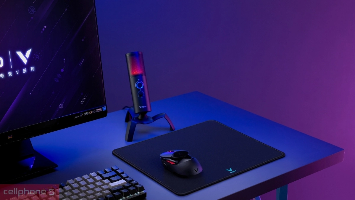 Thao tác trên tấm lót chuột Rapoo V10S