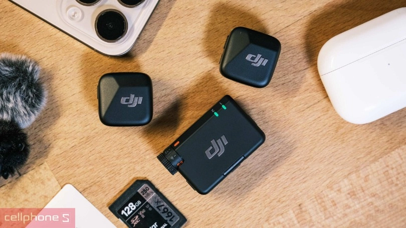 Tính năng, dung lượng pin của microphone không dây DJI Mini 2 Mic (TX+TX+RX)