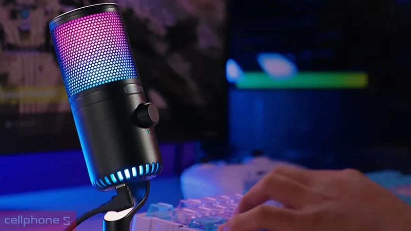 Thiết kế microphone thu âm Maono DM30RGB