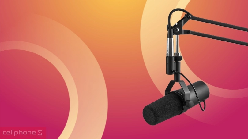 Microphone thu âm Shure MV7B - Hỗ trợ ghi âm chuyên nghiệp