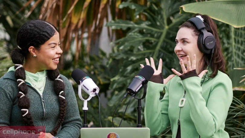 Microphone thu âm Podcast/phòng thu/Livestream Shure MV7+ Kit