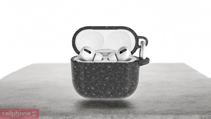 Tính năng của hộp Apple AirPods 4 Raigor Sparkle Transparent