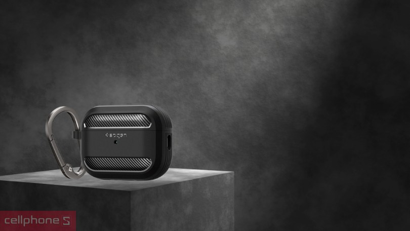 Tính năng ốp Airpods Pro 2 Spigen Rugged Armor Matte