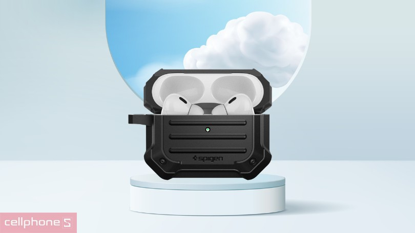 Ốp Airpods Pro 2 Spigen Tough Armor: bảo vệ toàn diện, thiết kế chuẩn xác