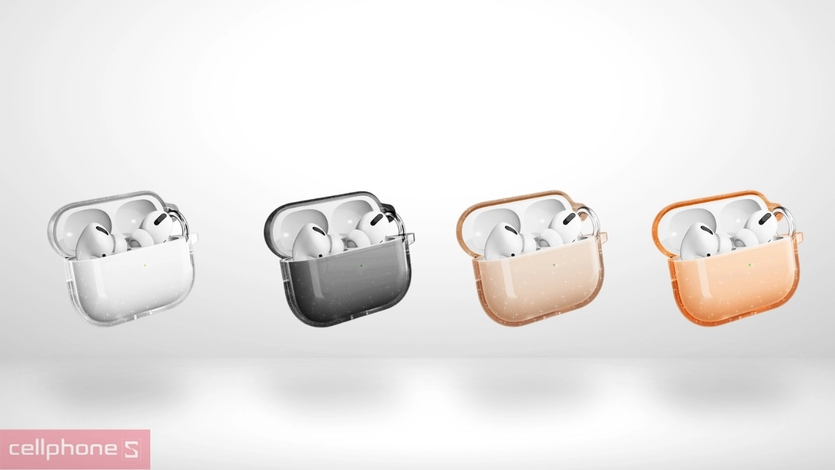 Kiểu dáng Sparkle trong suốt, ôm sát hộp sạc