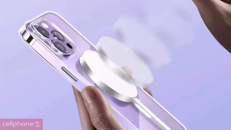 Thiết kế ốp lưng MagSafe iPhone 15 Pro Max Anker Clear