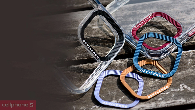 Ốp lưng iPhone 15 Pro Max Devilcase Bản tiêu chuẩn trong suốt Viền camera