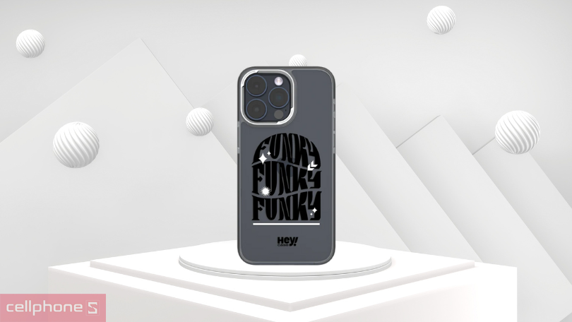 Ốp lưng iPhone 15 Pro Max Heycase Funky 1 Black Image