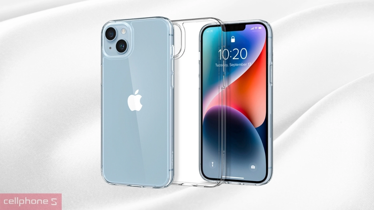 Công dụng ốp lưng iPhone 15 Plus 14 Plus Spigen Airskin Hybrid Crystal Clear DRS