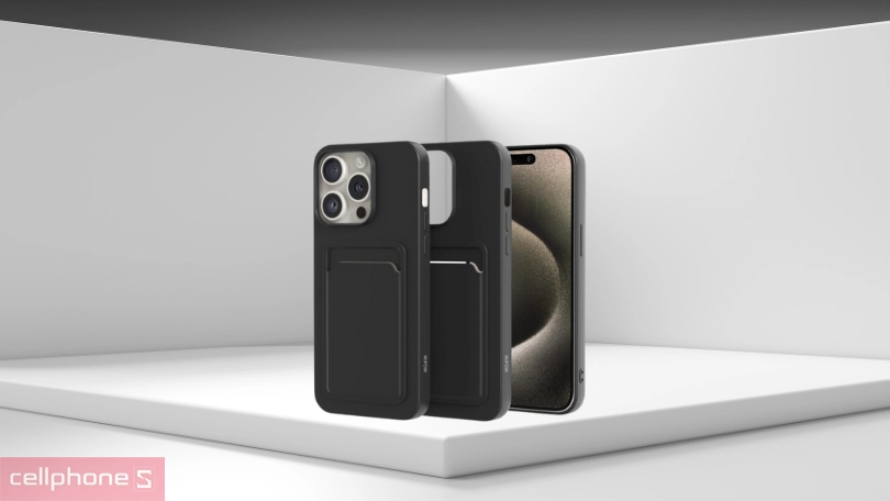 Ốp lưng iPhone 15 Pro Max Mipow Card Holder TPU & PU Leather – Bảo vệ vượt trội