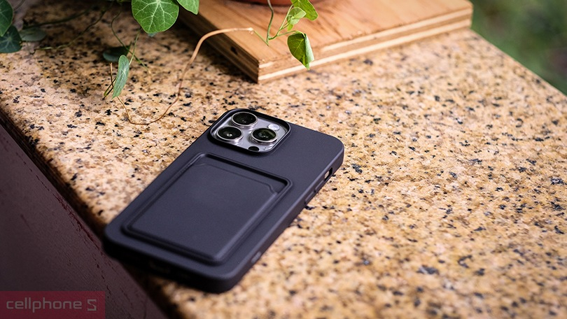 Ốp lưng iPhone 15 Pro Mipow Card Holder TPU & PU Leather