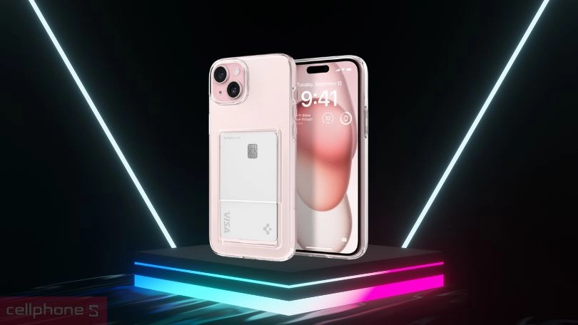 Ốp lưng iPhone 15 Plus Spigen Crystal Slot