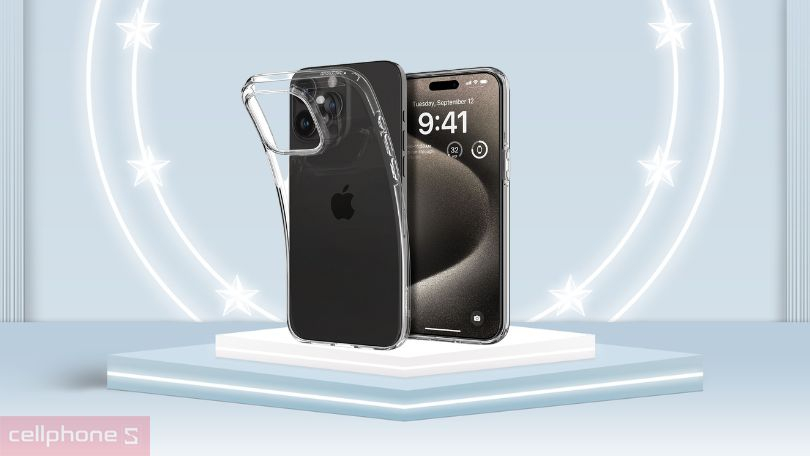 Ốp lưng iPhone 15 Pro Max Spigen Liquid Crystal