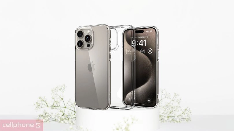 Ốp lưng iPhone 15 Pro Spigen Ultra Hybrid Crystal