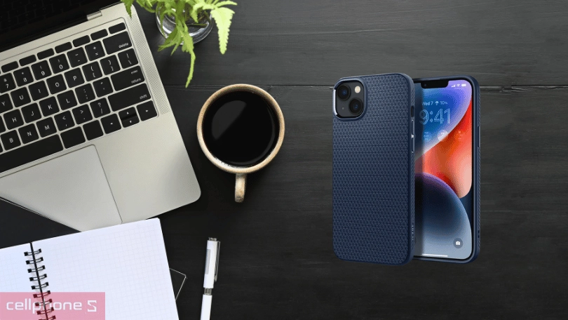 p lưng iPhone 15 Spigen Liquid Air - Chống sốc và hạn chế bám vân tay