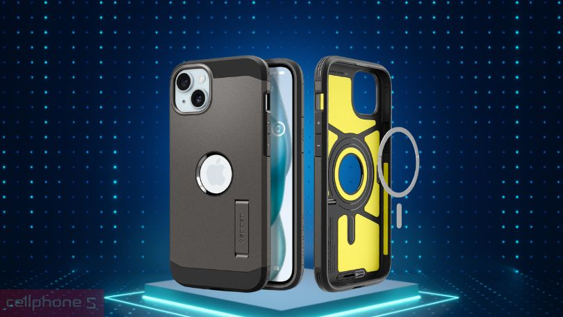 Ốp lưng iPhone 15 Plus Spigen Tough Armor with Magsafe