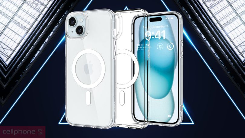 Ốp lưng iPhone 15 Plus Spigen Ultra Hybrid With Magsafe