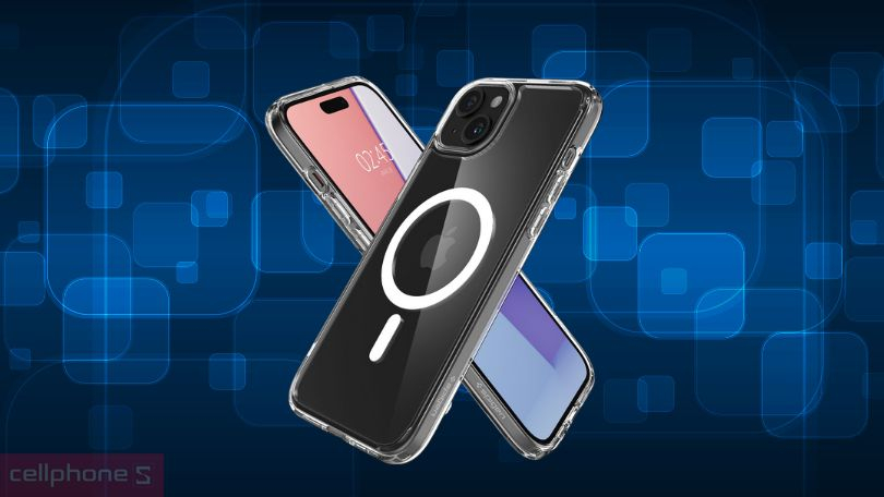 Ốp lưng iPhone 15 Plus Spigen Ultra Hybrid With Magsafe