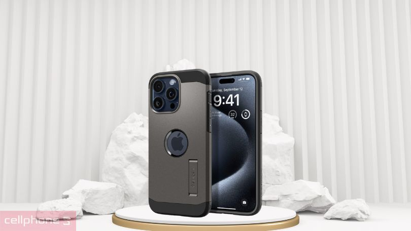 Ốp lưng Magsafe iPhone 15 Pro Max Spigen Tough Armor