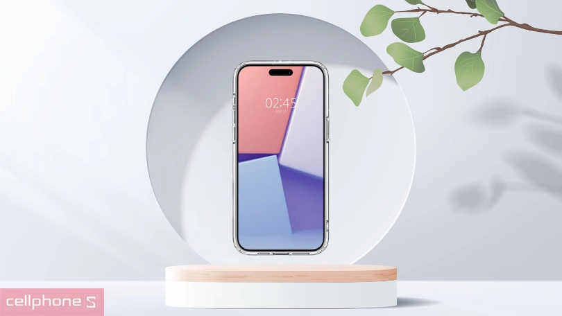 Ốp lưng MagSafe iPhone 15 Pro Spigen Crystal Hybrid - Tích hợp sạc MagSafe thông minh