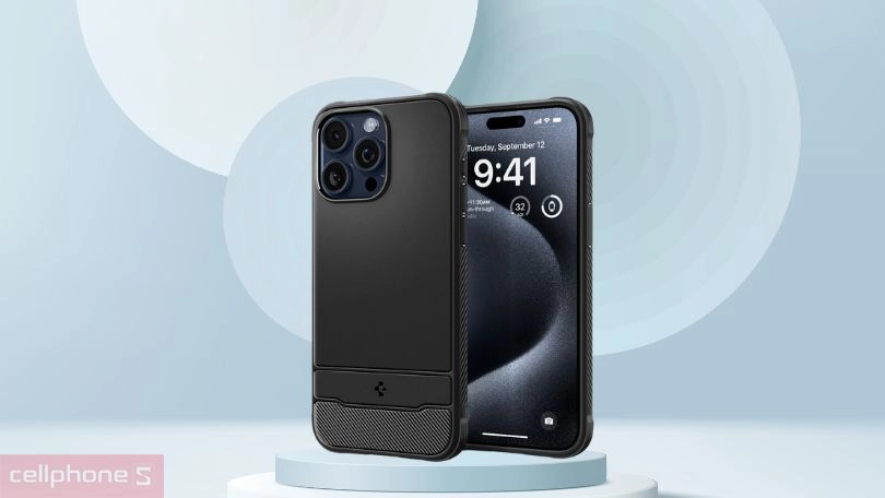Ốp lưng Magsafe iPhone 15 Pro Spigen Rugged Armor 